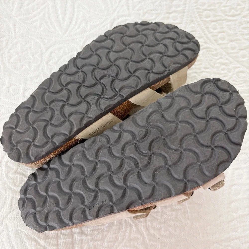 Birkenstock Franca Strappy Oiled Leather Sandals, Tan‎ Sz 36 US 5